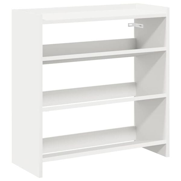 vidaXL Shoe Rack White 60x25x62 cm Engineered Wood