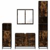 vidaXL 4&nbsp;Piece Bathroom Furniture Set&nbsp;Smoked Oak Engineered Wood