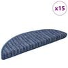 vidaXL Self-adhesive Stair Mats 15 pcs Blue 56 x 17 x 3 cm