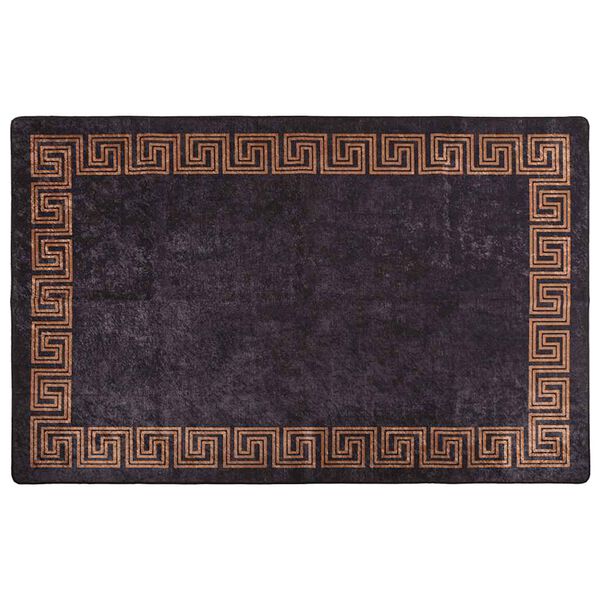 vidaXL Rug Washable 160x230 cm Black and Gold