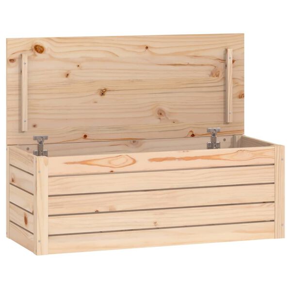 vidaXL Storage Box 89x36.5x33 cm Solid Wood Pine