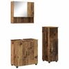 vidaXL Bathroom Furniture Set 3 pcs Old Wood Engineered wood & Metal