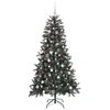 vidaXL Artificial Christmas Tree with 300 LEDs with Stand Green 180 cm