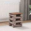 vidaXL Stool Natural 30 x 30 x 38 cm Solid Teak Wood