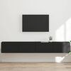 vidaXL TV Wall Cabinet 2 pcs Black 98 x 31 x 29.5 cm Engineered Wood