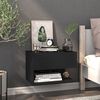vidaXL Wall-mounted Bedside Cabinet Black
