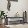vidaXL Hall Bench with Cushion Concrete Grey 103 x 38 x 40 cm