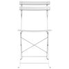 vidaXL Garden Folding Chair Folding 2 pcs White 42 x 46 x 82cm Metal