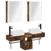 vidaXL Bathroom Cabinet Set 5 pcs Smoked Oak Engineered Wood