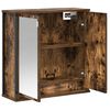 vidaXL Bathroom Wall Cabinet with Mirror Smoked Oak 60x21x60 cm