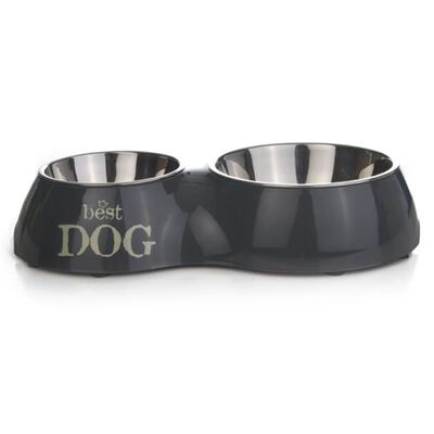 Beeztees Double Feeding Bowl Best Dog 510 ml 31x17.5 cm 650395