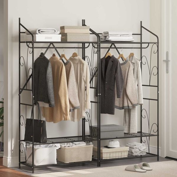 vidaXL Open Wardrobe Plain 2 pcs 78 x 36 x 158 cm