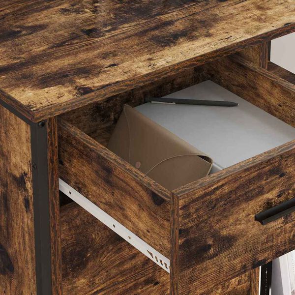 vidaXL Cabinet with Charging Station Smoked Oak 76 x 41 x 72 cm