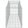 vidaXL Arched Gabion Baskets 10 pcs 200x50x60/80 cm Galvanised Iron