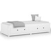vidaXL Day Bed without Mattress White 90x190 cm Single Single Solid Wood Pine