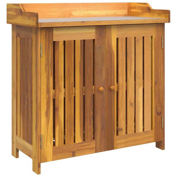 vidaXL Garden Cabinet Natural 78 x 36.5 x 78cm Solid Acacia Wood