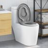 vidaXL Toilet Seat Grey 44.5 x 37.3 x 4.3 cm Duroplast