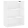 vidaXL Highboard High Gloss White 69.5x32.5x180 cm Engineered Wood