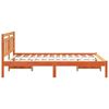vidaXL Bed Frame Brown 140 x 190 cm Solid Pine Wood