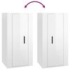 vidaXL Wall Mounted TV Cabinet High Gloss White 40x34,5x80 cm