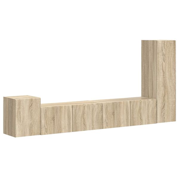 vidaXL TV Cabinet Set Wall-mounted 3 pcs Sonoma Oak Engineered Wood