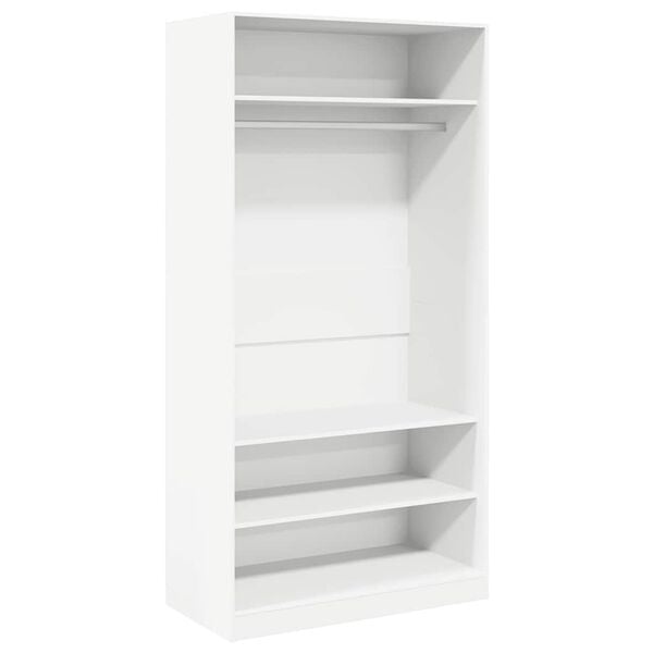 vidaXL Wardrobe White 100x50x200 cm Engineered Wood