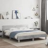vidaXL Bed Frame with LED without Mattress Concrete Grey 160x200 cm