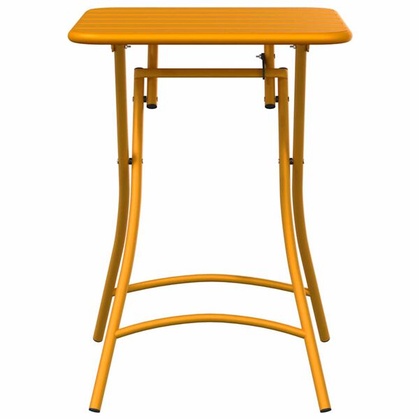vidaXL Garden Table Mustard 55 x 55 x 73 cm Powder-coated Steel