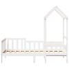 vidaXL Day Bed with Roof without Mattress White 80x200 cm Solid Wood