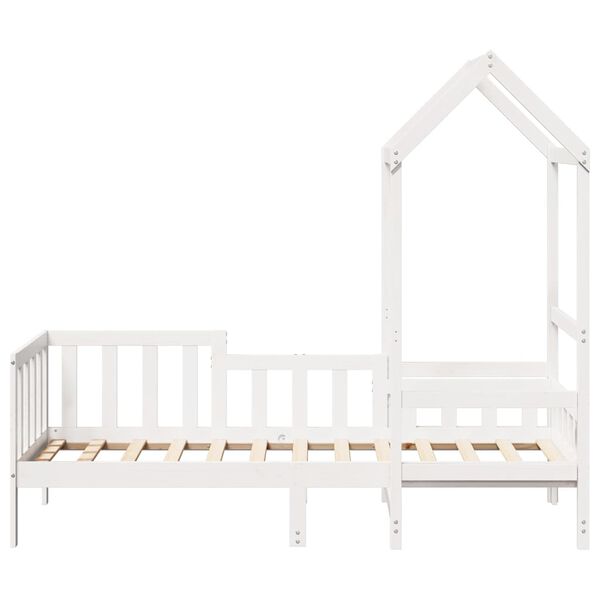 vidaXL Day Bed with Roof without Mattress White 80x200 cm Solid Wood