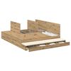 vidaXL Storage Bed Frame with Drawer Artisan oak 236.5 x 180 x 31.5 cm