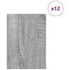 vidaXL Decor Panels 12 pcs Grey sonoma 21 x 30 x 0.3 cm
