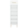 vidaXL Shoe Cabinet High Gloss White 30x35x105 cm Engineered Wood