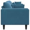 vidaXL Velvet Sofa with Cushion Blue 208 cm Velvet