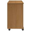 vidaXL Rolling Cabinet Honey Brown 63.5 x 39 x 65.5 cm Solid Pine Wood
