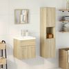 vidaXL 4 Piece Bathroom Furniture Set Sonoma Oak Engineered Wood