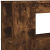 vidaXL LED Headboard Smoked Oak 180x18.5x103.5 cm Engineered Wood