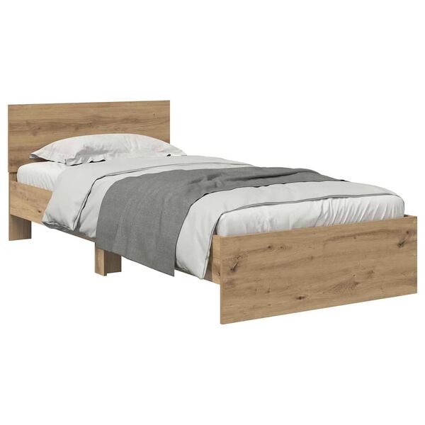 vidaXL Bed Frame Artisan Oak 90 x 200 cm Engineered Wood