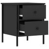 vidaXL Bedside Cabinets 2 pcs Black 40x42x50 cm Engineered Wood