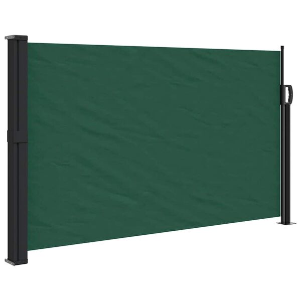 vidaXL Retractable Side Awning Dark Green 117x300 cm