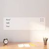 vidaXL Wall-mounted Magnetic Board White 100x30 cm Tempered Glass