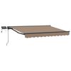 vidaXL Manual Awning Frame with LEDs Taupe 5 x 3 m