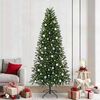 vidaXL Artificial Christmas Tree with 300 LEDs Green 240 cm PE and PVC