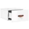 vidaXL Wall-mounted Bedside Cabinet High Gloss White 35x35x20 cm