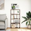 vidaXL Bookcase Brown Oak 60x20x120.5 cm Engineered Wood