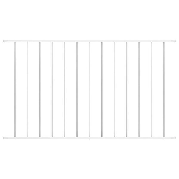 vidaXL Fence Panel Woerden Powder-coated Steel 1.7x1.17 m White