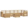 vidaXL Outdoor Sofa Set 8 pcs White Solid Acacia Wood