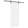 vidaXL Sliding Door Manual White and black 93 x 232 cm