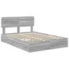 vidaXL Storage Bed Grey Sonoma 150 x 200 cm Engineered Wood