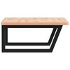 vidaXL Basin Shelf Wall Mounted Steel and Solid Wood Beech